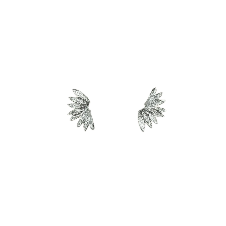 Srebrne kolczyki Angel w kształcie piórek