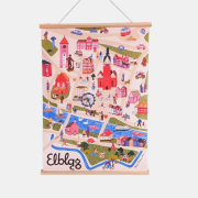 Plakat Elbląg Mapa