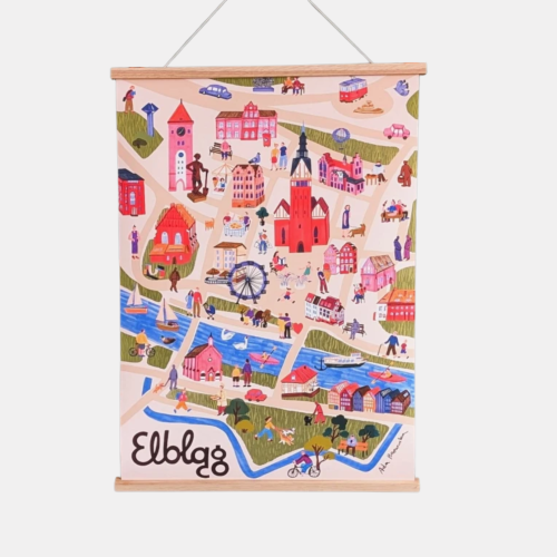 Plakat Elbląg Mapa